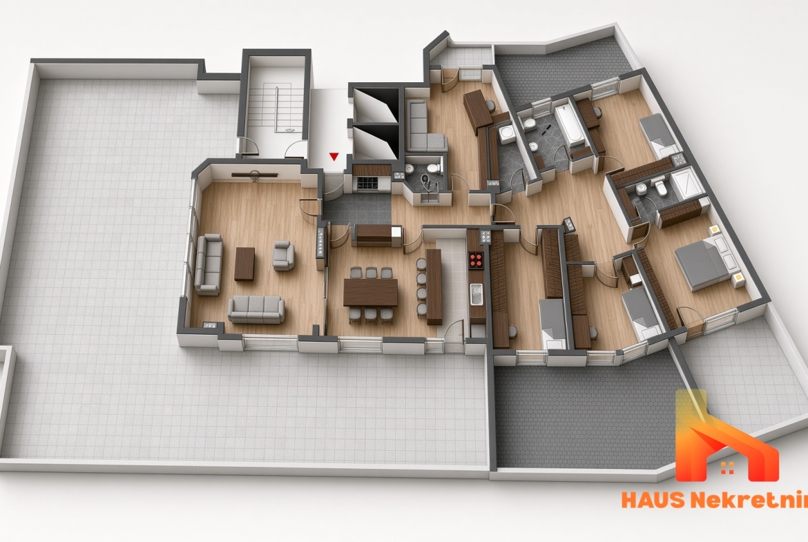 Penthaus sa terasom 225 m2 – 175,77 m2 – Romanijska