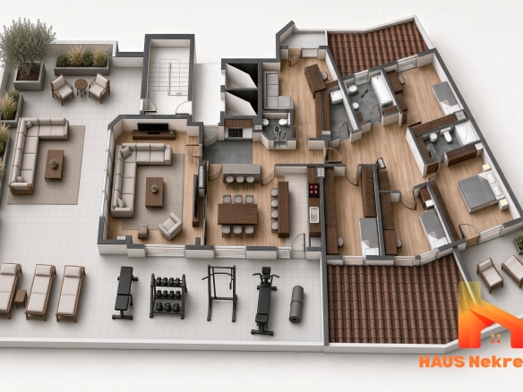 Penthaus sa terasom 225 m2 – 175,77 m2 – Romanijska